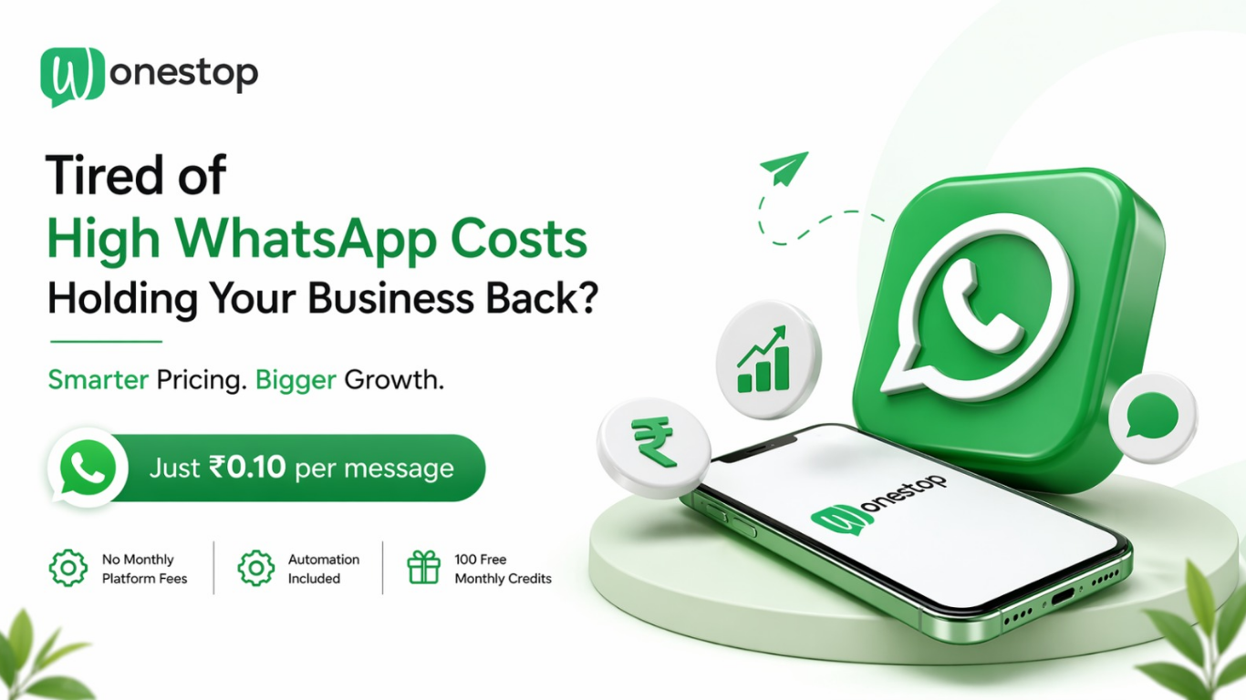 Tired of High WhatsApp Costs? Wonestop Offers ₹0.10 Per Message with Zero Monthly Platform Fees