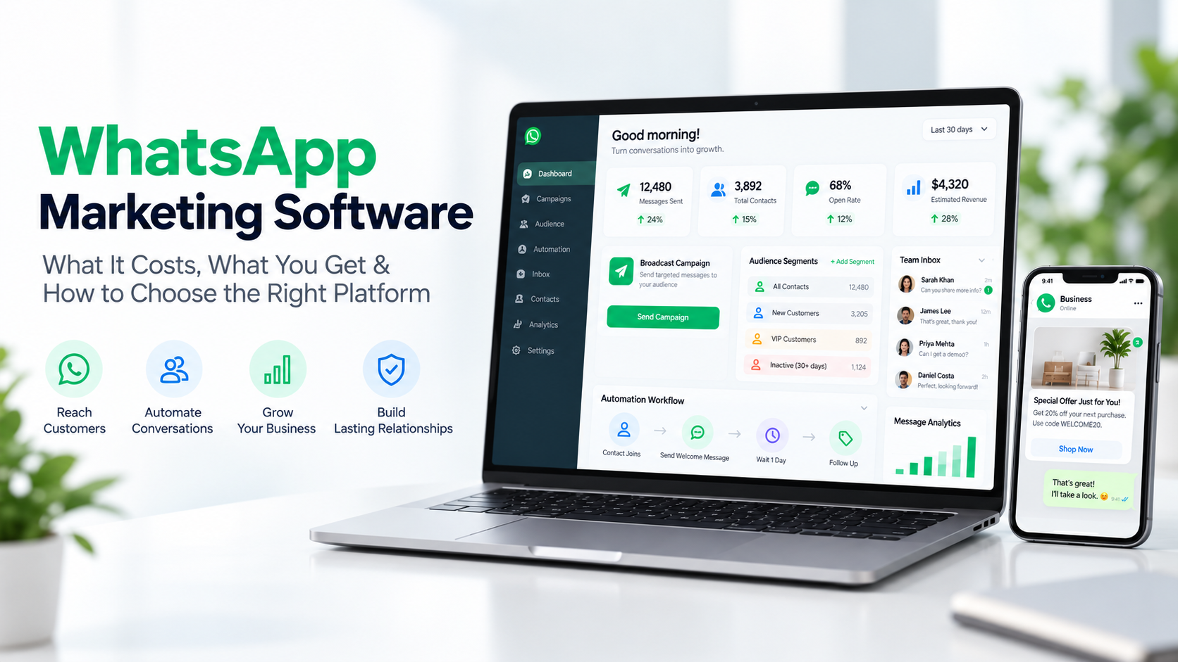 WhatsApp Marketing Software: What It Costs, What You Get & How to Choose the Right Platform