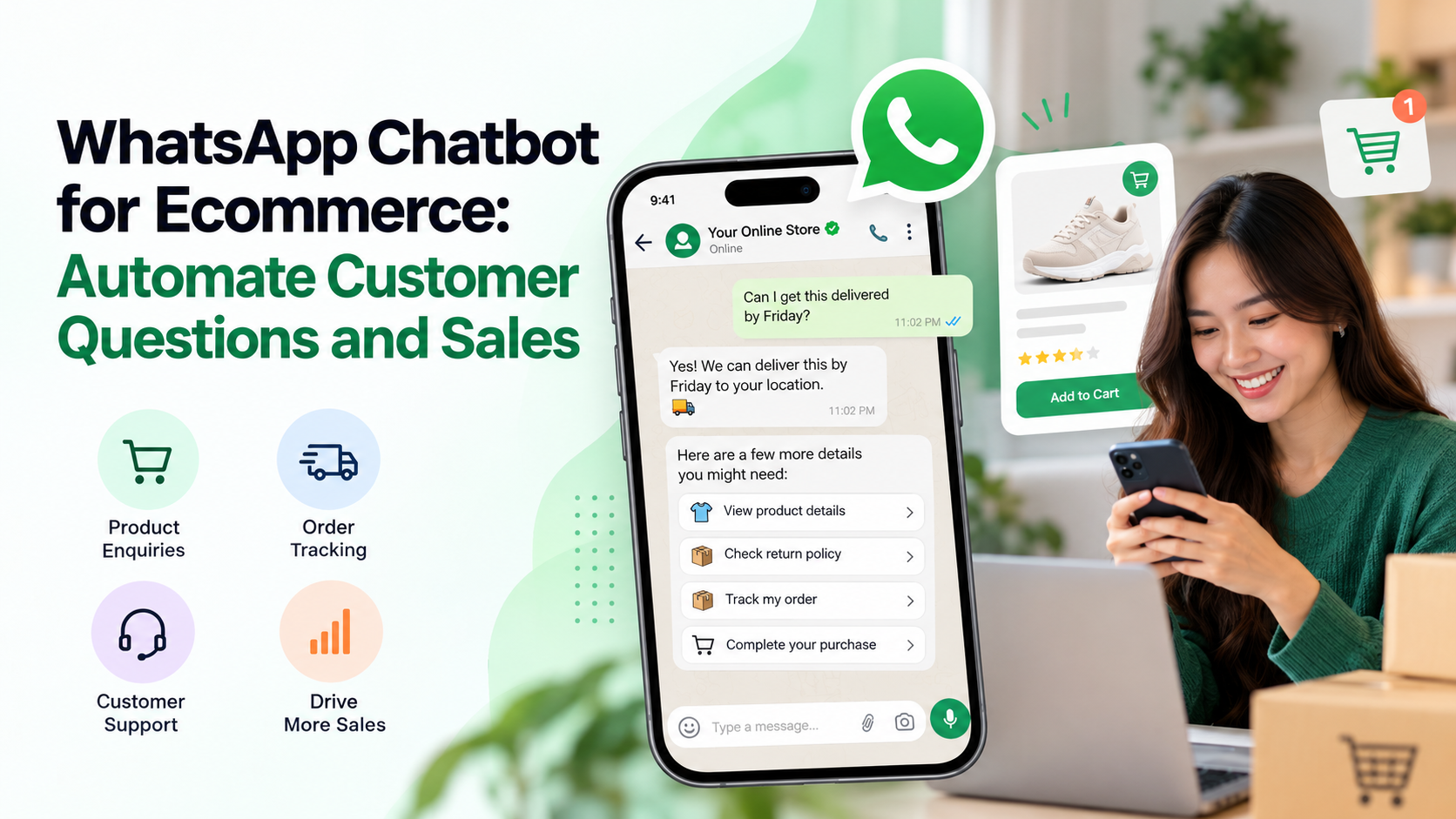 WhatsApp Chatbot for Ecommerce: Automate Customer Questions and Sales